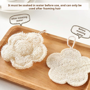Zenidoo Cartoon Flower-Shaped Loofah <b>Bath</b> Towel Natural Sponge Scrub for Adults and Children - Product Image 5
