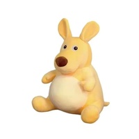 Pendentif en peluche souris jaune abstraite et mignonne, figurine ludique kangourou, breloque de sac, cadeau en polyester et coton PP