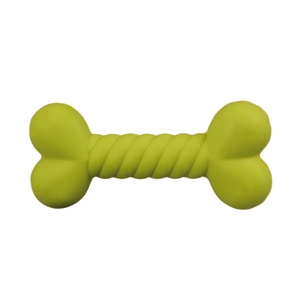 Twirled Textured Squeaky Classic Chewing Bone Dog Dental Care Custom Flavor Peanut Butter Long Lasting Chew Toys - Product Image 3