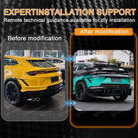 Pare-chocs de voiture pour URUS Rear Upgrade M Style Dry Carbon Fiber New Black Body Kit 2024 100% Fitment