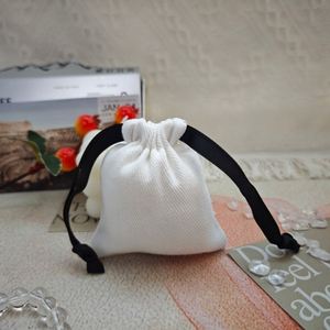 Custom Logo Printed <b>Mini</b> Cotton Twill Ring Earring Storage <b>Bag</b> Recycled Drawstring Cotton Necklace Jewelry Pouch Gift Ready - Product Image 3