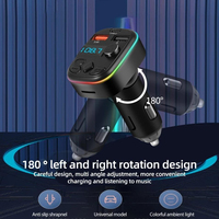 Chargeur de voiture BT5.0 ignifuge double USB 3.1A rapide avec adaptateur PD Type-C pour ordinateur portable et appareil photo