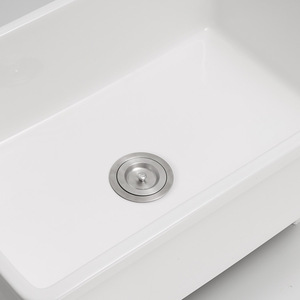 <span class=keywords><strong>Lavello</strong></span> da <span class=keywords><strong>cucina</strong></span> in ceramica bianca stile rustico con frontale a grembiule, a vasca singola, profondo, per cucine di fabbrica - Product Image 5
