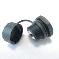 Connecteur de câble étanche à montage sur panneau femelle USB IP67 laiton cuivre avec couvercle de protection
