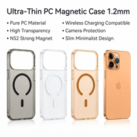 Casing Pelindung Ultra Tipis 1.2mm Transparan TPU+PC untuk 18 Pro Max, Mendukung Pengisian Daya Magnetik Nirkabel, Harga Pabrik Murah