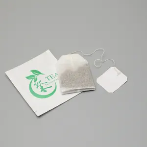 Bustina di tè filtro da tè in carta da filtro con coulisse vuota per polvere di spezie per tè