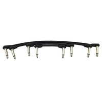 Câbles de raccordement pour guitare de 6 pouces, câbles pour pédales d'effets de guitare, noirs, lot de 6 câbles plats pour pédales d'effets