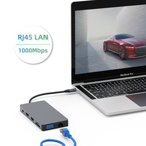 <span class=keywords><strong>Adaptateur</strong></span> HUB compatible Type C vers <span class=keywords><strong>HDMI</strong></span> double 4K USB 3.0 12 en 1 Type C HUB Dock PD 100W USB C Splitter pour <span class=keywords><strong>MacBook</strong></span> Pro <span class=keywords><strong>Air</strong></span> - Product Image 3