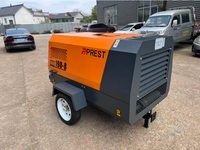 Compresores de Aire Portátiles de Diésel de Modelo Pequeño para Exteriores, Refrigerados por Aire, 185cfm, 8 bar, Fabricante de Compresores de Aire de Tornillo Rotativo