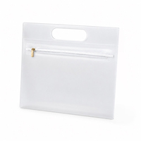 Sacs à fermeture éclair en EVA givré transparent avec logo personnalisé, pochettes d'emballage pour bijoux en EVA pour boucles d'oreilles, colliers, bagues, bracelets de boutique, vente au détail