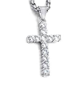 Женское колье с крестом из нержавеющей стали с покрытием из 18-каратного золота, модные религиозные украшения, стильные аксессуары - Product Image 6