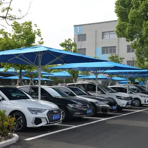 Hot Selling Big Size 4*4M Outdoor Parasol Restaurant Parasol Garden Umbrella Parking Lot Sunshade Umbrella