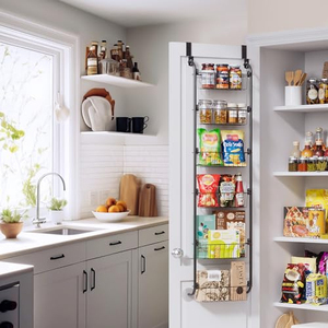 Armoire de chambre à coucher, 5 étagères, 6 niveaux, fine, blanche, à suspendre derrière la porte, organisateur de rangement pour jouets, peluches, sacs - Product Image 3