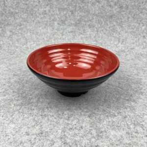 Ensemble de bols et cuillères <span class=keywords><strong>Ramen</strong></span>, avec baguettes, service de vaisselle en mélamine, bol à nouilles <span class=keywords><strong>japonais</strong></span> noir et rouge, 10 pièces - Product Image 3