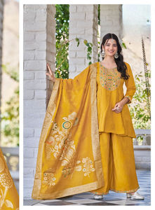 <strong>Indian</strong> &amp; Pakistan Clothing Gharara Designs Punjabi Girl Sexy Beautiful Salwar Suit Neck Designs Sarara Woman Dress Wholesale - Product Image 4