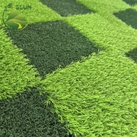 Gazon artificiel à motif rayé 3D, tapis imprimé à lignes, gazon synthétique PE résistant aux UV, pour terrains de sport, décoration de cour, rose