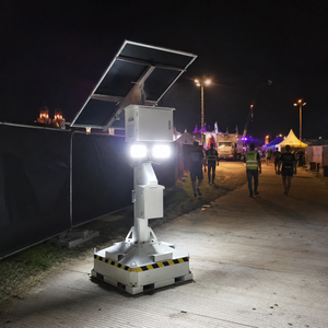 Torre de Luz Solar Portátil para Exteriores con Mástil Telescópico para Iluminación de Obras de Construcción - Product Image 1