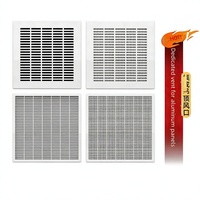 Grille de plafond carrée en ABS pour diffuseur d'air centralisé 300x300, installation de ventilation d'entrée et de sortie
