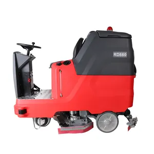 RD860 Electric Driving Industrial Multi-function Street Road Brush Floor Scrubber Dryer Cleaning Machine for Sale