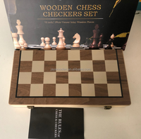 Vente en gros d'échecs en bois de 15 pouces, échiquier de voyage en bois, jeu d'échecs personnalisé pour enfants, cadeau de jeu