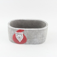 Nouveau Design Ciment Pots De Plantes De Noël Ciment Rectangle Intérieur Fleur Planteur Couverture De Noël
