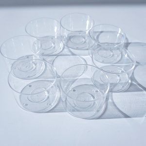 원형 투명 폴리카보네이트 캔들 용기 DIY 웨딩 캔들 제작용 100개 (심지 포함) - Product Image 3