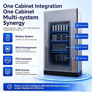 Gabinete de Almacenamiento de Energía Todo en Uno para C&I, Refrigerado por Líquido, 261 kWh, 125 kW, LiFePO4 BESS, Protección Contra Incendios de Tres Niveles, Reducción de Pico de Carga - Product Image 4
