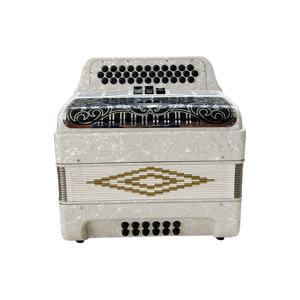 Seasound 34ปุ่ม12เบส3ลงทะเบียน JB3412C acrodeon หีบเพลงไดอะโทรนิกส์สีขาวสีดำเงิน - Product Image 2