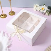 Boîte d'emballage personnalisée à 9 compartiments pour desserts, viande effilochée, fruits de mer, mousse, gâteaux, jaunes d'œufs, pâtisseries, sac à main