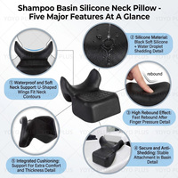 Almohada de Soporte para Cuello de PVC Impermeable con Textura de Puntos para Lavacabezas, Suministro de Fábrica, para Equipo de Salón