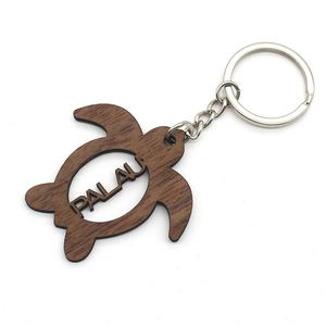 Customize Turtle Wooden Anime Key Rings Custom Attractive Scenic Spots Souvenir Gifts - Product Image 1