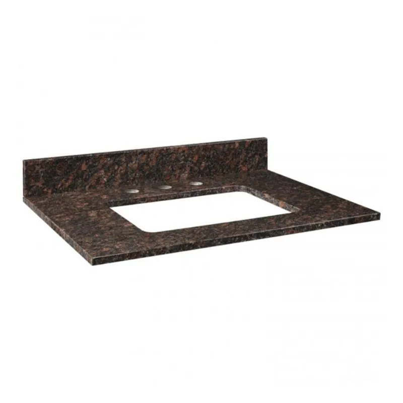 Prefab Bathroom Tan brown granite vanity top for hotel granite countertop