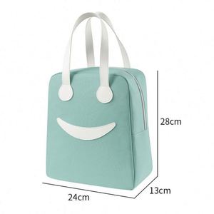 The New Large Polyester Smile <b>Lunch</b> <b>Box</b> Cooler to Insulated Thermal <b>Lunch</b> <b>Bags</b> - Product Image 2