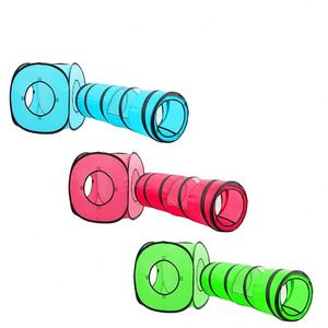 Tente pour chat BSCI avec tunnel imprimé tronc d'arbre, utilisable en intérieur et en extérieur, parc de jeu pop-up pour petits animaux, chatons - Product Image 6