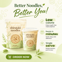 Keto Ramen Customization Logo Size Gluten-Free Instant Low GI Konjac Noodle Wholesale