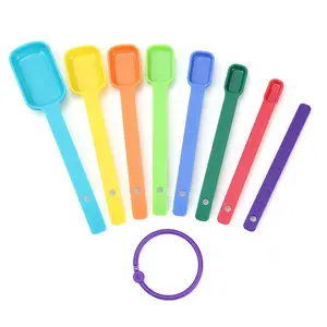 Kitchen Measuring Cup Measuring Spoon with Graduated Colorful Food grade plastic baking tools 15 pieces measuring spoon set
