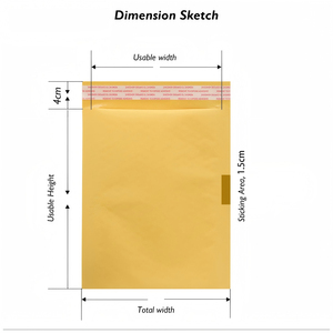 Biểu Tượng Tùy Chỉnh Có Thể Tái Chế Sinh Thái Thân Thiện Kraft Giấy Bưu Phẩm Vận Chuyển Phong Bì Độn Tổ Ong Bong Bóng Gửi Thư Túi - Product Image 6