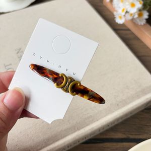 กิ๊บติดผมรูปใบหลิวอะซิเตท ดีไซน์หรูหรา สไตล์กิ๊บติดผมแบบ Bobby Pin สำหรับผมหน้าม้าอเนกประสงค์ - Product Image 4