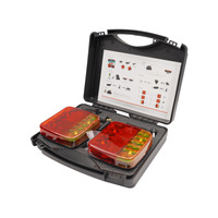 Feux de remorquage LED portables 12V 24V avec base magnétique, feux arrière et latéraux LED, lampe d'avertissement, kits de feux de remorquage sans fil