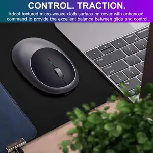 Wireless Charging Mouse Pad 15W Cloth Desk Pad And Leather Wireless Charger 2in1 Non-Slip Keyboard Mousepad For Office Home
