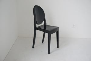 スタッキングバンケットホールイベント結婚式のための豪華な屋外クリアアクリルブラックゴーストチェア - Product Image 4