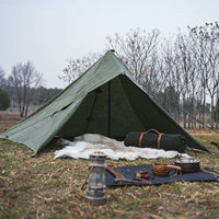 Tente en toile monocouche Chuanyeren quatre saisons pour 2 personnes, idéale pour le camping et le glamping en extérieur sur terrain enneigé