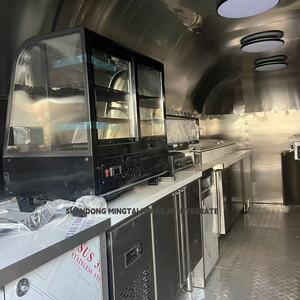 Chariots à hot-dogs pour restaurants entièrement équipés sur roues, remorque alimentaire colorée de type camping-car - Product Image 4