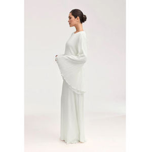 dames mode intérieur ouvert 2 pièces ensemble à manches longues dubaï turquie Ramadan abaya musulman longue robe pour les femmes - Product Image 3