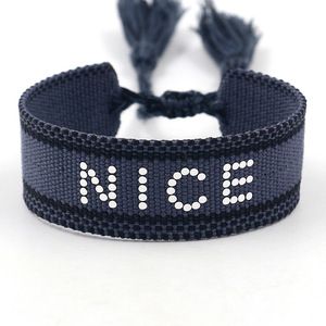 Cadeaux promotionnels Happy <span class=keywords><strong>Nice</strong></span> Mom love Letter Woven Bracelet Creative Fashion Holiday Gift New Custom Promotional Wristbands - Product Image 4