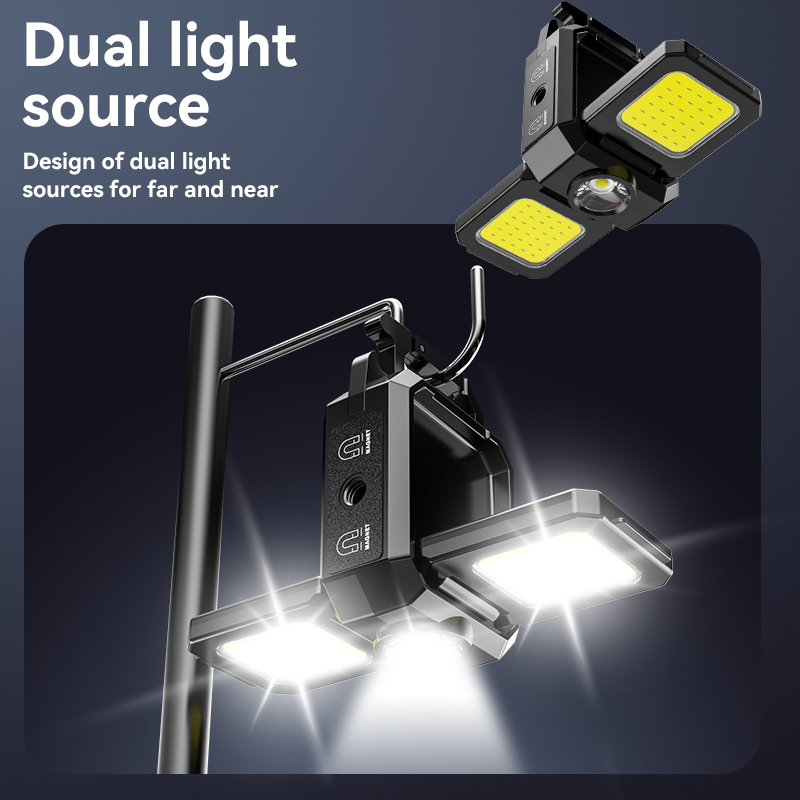 Rechargeable Dual Light Source Keychain Light With Bottle Opener Mini COB LED Work Light
