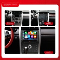 Autoradio multimédia Android 9 pouces avec GPS 4G, CarPlay, lecteur vidéo, écran tactile pour Ford Edge U387 2010~2015