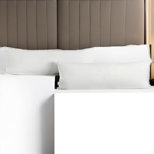 Juego de 2 Fundas de Almohada Rectangulares DecoKing, 40x200cm, Jersey 100% Algodón Peinado, con Cierre, Blanco Ámbar, para Hogar y Hotel - Product Image 2
