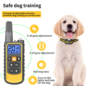 Venta al por mayor Anti-ladrido <span class=keywords><strong>Collar</strong></span> de entrenamiento para perros Choque eléctrico Fácil Control Light Up Anti-lost <span class=keywords><strong>Collar</strong></span> para perros - Product Image 5