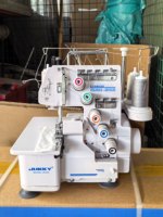 JUKKY 535 Machine à coudre domestique manuelle mini surjeteuse à trois fils pour surjetage de tricot